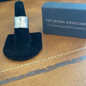Silpada hammered cuff ring